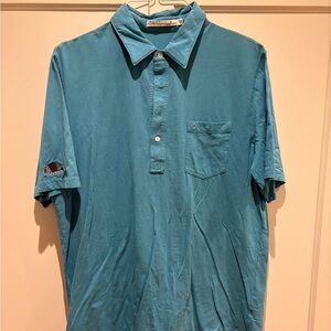 Criquet Blue Polo Shirt with Traditional Collar